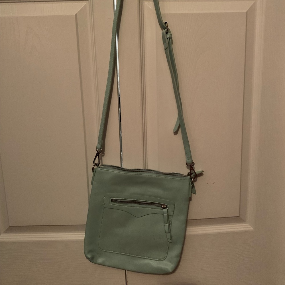 Mint green cross body bag